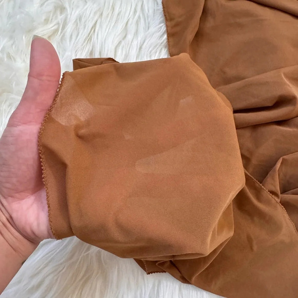 SKIMS Kim Kardashian Mesh swim Cover Sarong Mini Skirt Tan 4X/5X - Picture 5 of 5